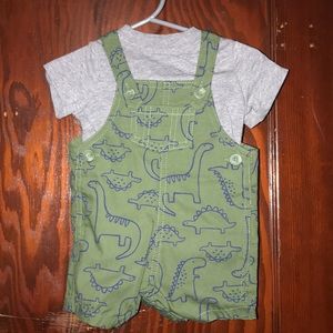 Carter’s Dino Overalls with Shirt